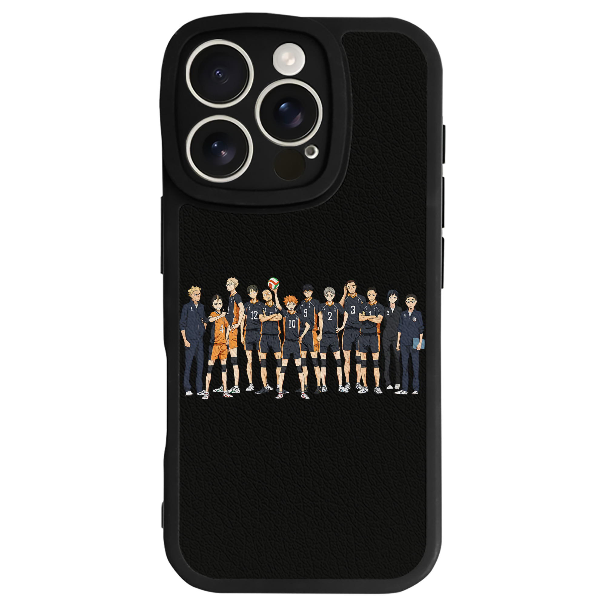 （画像用） ハイキュー!! Haikyu!! 【iPhone 16シリーズ対応】シリコンスマホケース（レザー調） 材質：シリコン